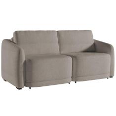 Sofá Cama Casal Para Sala 176cm Polska K04 Bouclê Bege Escuro - Mpozenato