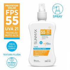 Protetor Solar Sunmax Fluid Pele Oleosa e Mista FPS 55 Spray
