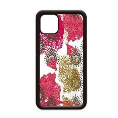 Capa vermelha amarela com estampa abstrata para iPhone 12 Pro Max para Apple Mini Mobile Case Shell