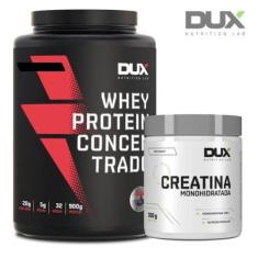 Whey Protein Concentrado Dux Nutrition 900G + Creatina Monoidratada 30