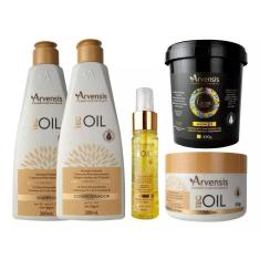 Kit Arvensis Tec Oil 4 Itens + Cachos Máscara 2X1 450G