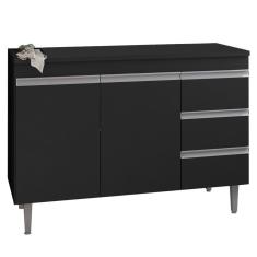 Balcao Para Pia 97 cm 2 Portas Andreia Preto REAJL