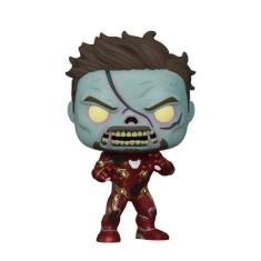 Funko POP Marvel: E se? - Homem de Ferro Zumbi, brilho exclusivo da Amazon no escuro, multicolorido, (58178)