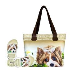 Bolsa Com Chinelo Feminino Cachorrinho Magicc Bolsa