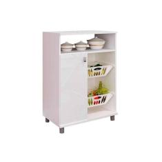 Balcão Multiuso Cozinha Fruteira Fr2003 C/ 1 Porta Branco - Movelbento