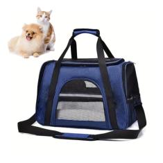 Bolsa Transporte Cachorro Gato Cao Pet Faixa Refletiva Pequeno Porte Animal de Estimaçao Aviao Onibus Carro Passeio Caminhada