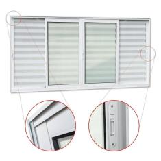 Veneziana Elite 6 Folhas Moveis 100 X 150 Vidro Liso Branco