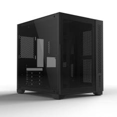 Gabinete Gamer Forcefield Black Vulcan - Frontal E Lateral Em Vidro - 