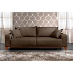 Sofá Fixo Argos 3 Lugares Luxo 180cm Castellar Móbile, Chumbo