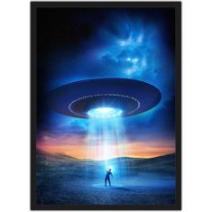 Quadro Decorativo Disco Voador Extraterrestre Ovnis Decorações Com Mol
