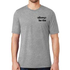 Camiseta Be the change - Foca na Moda, Cinza, M