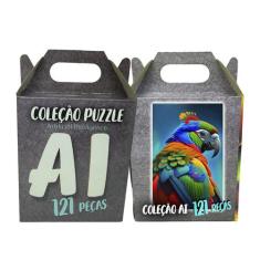 Quebra-Cabeça Pássaro Colorido 120 peças Coleção AI - TEA&AMOR