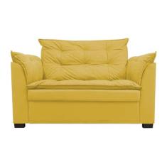 Sofá Dandara 2 Lugares Suede Compacto Estofado Confortável Suede Diver