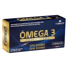 Ômega 3 Concentrado (30 Cápsulas) - Auxilia na prevenção de doenças cardiovasculares, auxilia na redução dos níveis de triglicerídeos e de colesterol e no aumento do HDL colesterol