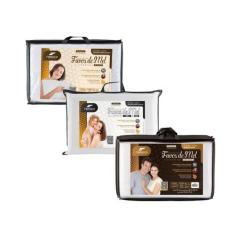 Kit Travesseiros Familia - 2 Adultos e 1 Kids - Fibrasca