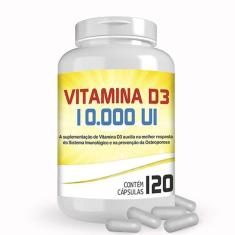 Vitamina D3 Colecalciferol 10.000Ui com 120 cápsulas-Unissex