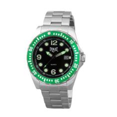 Relógio Pulso Everlast Masculino Aço Calendário Verde E473