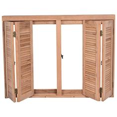 Janela Pantográfica Lisa JE121 Esel 120cmx120cmx14cm Natural