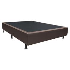 Base Box Para Cama Viúva 128x188cm Liz S05 Sintético Marrom - Mpozenato