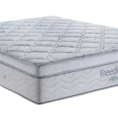 Colchão Queen Molas Ensacadas Freedom Supermolas ensacadas Ortobom 32cmx158cm198cm Branco/Cinza