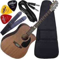 Kit Violão Eletroacústico Folk Walnut Satin Gf1D Ws Giannini