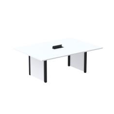Mesa de Reunião 2000x1200 Mrcpb2012pp Branco/Preto