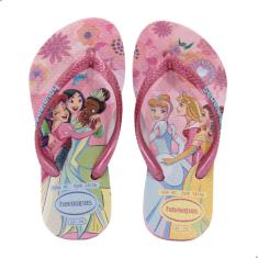 Chinelo Infantil Havaianas Kids Slim Princess Rosa Glow