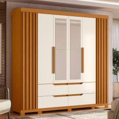 Guarda Roupa Casal Espelho 6 Portas 4 Gavetas Doble Albatroz