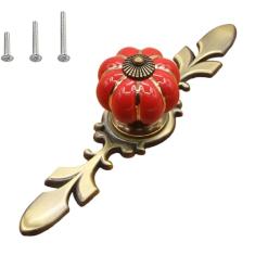 HUAMULAN Pacote com 7 maçanetas de cômoda de abóbora puxadores de armário de cozinha puxadores de porta de armário com parafusos para cozinha banheiro decoração de escritório placa traseira de liga de