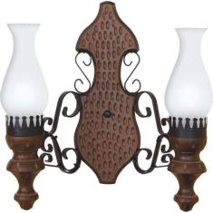 Arandela Muller Rustica 2 Lâmpadas Envelhecida 702E - LUMINARIAS MULLE