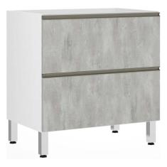 Balcão de Cozinha sem Tampo 80cm 1 Porta Basculante e 1 Gavetão Pérola