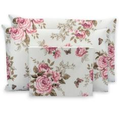 Jogo De Lençol Queen 3 Peças Com Elástico Estampado 180 Fios - Rafalor