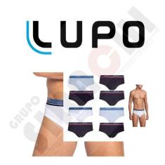 Kit 6 cuecas slip lupo algodão cotton confort 524, Sortidas, P