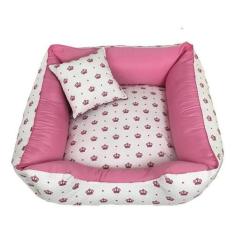 Caminha Pet Cachorro Colchão Dupla Face 60 X 60 Lavável C/ziper Coroa 