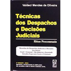 Livro - Técnicas dos despachos e decisões judiciais