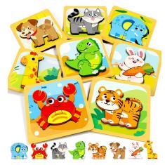 Quebra-cabeças de animais FunMission, 8 unidades para crianças de 3 anos ou mais