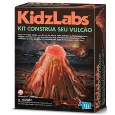 Kit Construa Seu Vulcão Brinquedo Educativo 4M