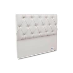 Painel de Cama Box Estofada Murat Facto White Casal - Courano Branco - Ortobom