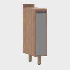 Balcão Cozinha 20 cm 1 Porta Cinza Puro Isa Luciane Móveis