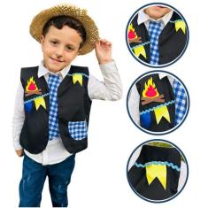 Fantasia Colete Caipira Infantil - COLORIBABY, 1 ano