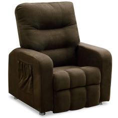 Poltrona Do Papai Reclinável Turim Amassado Castor