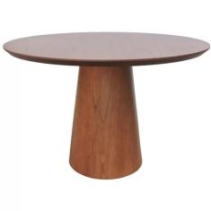 Mesa Turim Tampo Lamina De Madeira Cinamono Amendoa