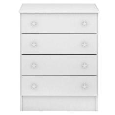 Cômoda Infantil 103 Doce Sonho Branco Brilho - Qmovi