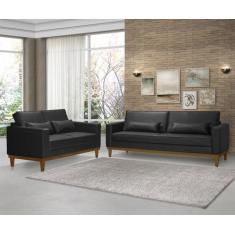 Sofá Living 3 e 2 Lugares Valência - 2,20/1,58mts - material sintético