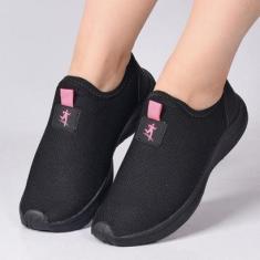 Tênis Calçado Feminino Preto Corrida Ultraleve-Feminino