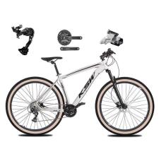Bicicleta Aro 29 Ksw Xlt 27v K7 Câmbio Shimano Alívio Freios Hidráulicos Suspensão Trava Pneus Bege-Unissex