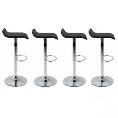 Kit com 4 Banquetas Alta Recouro Belo Horizonte Rivatti Preto