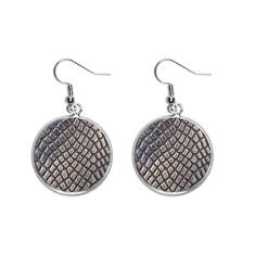 Brinco feminino de couro com design abstrato para orelhas pendentes prata