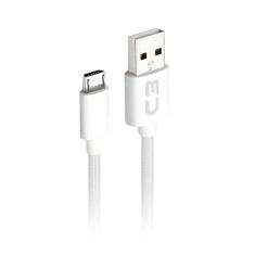 Cabo USB-Micro USB C3Plus CB-M21WH 2M Branco - Compatível com Android USB-Micro Corrente 2A