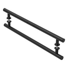 Puxador Para Porta Preto Fosco Tubular 80cm - 1 Lado Só